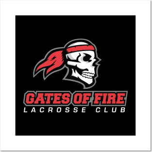 Gates Of Fire Lacrosse Club Red Logo Posters and Art